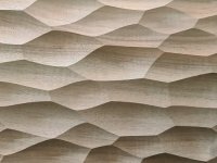 Sculptured Panel - Adze Pattern: Three-layer walnut panel