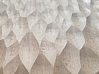 Carved Panel: Adze pattern - Three-layer solid beech panel